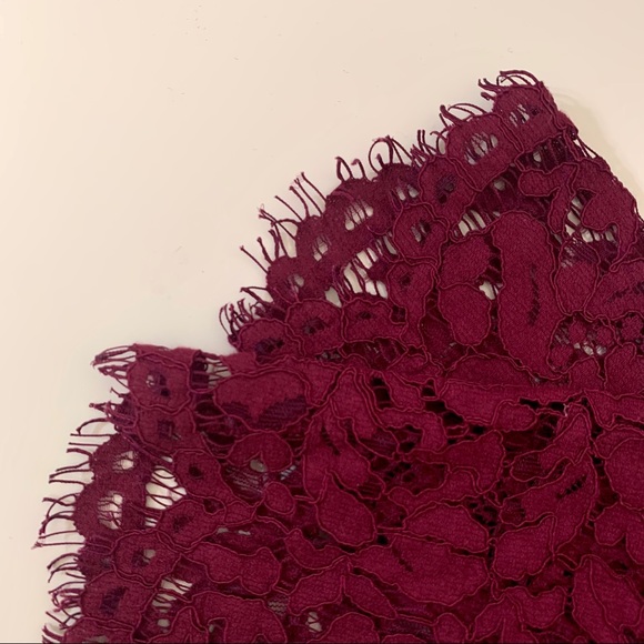 Lulu's Burgundy Long Sleeve Lace Dress Small NWOT! - Picture 13 of 15